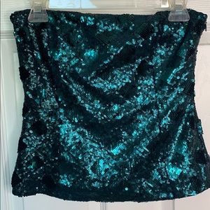 Sequin Zara strapless top